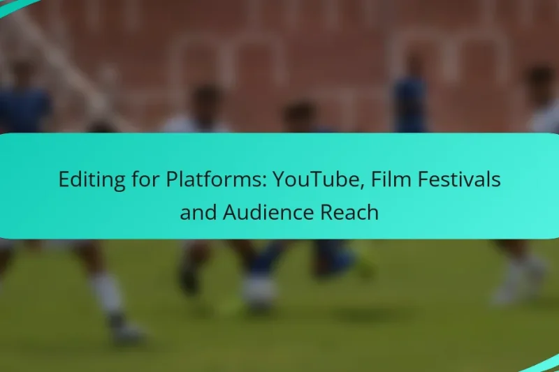 Editing for Platforms: YouTube, Film Festivals and Audience Reach