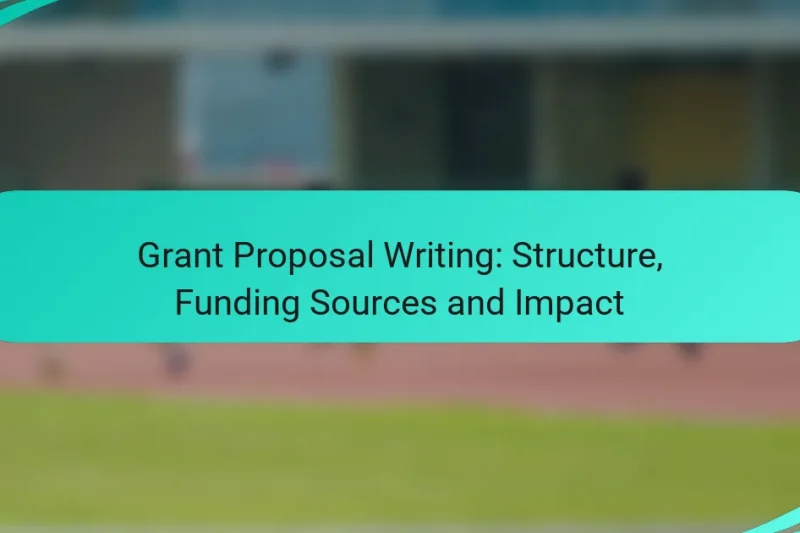 Grant Proposal Writing: Structure, Funding Sources and Impact