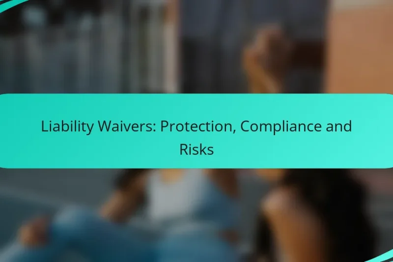 Liability Waivers: Protection, Compliance and Risks