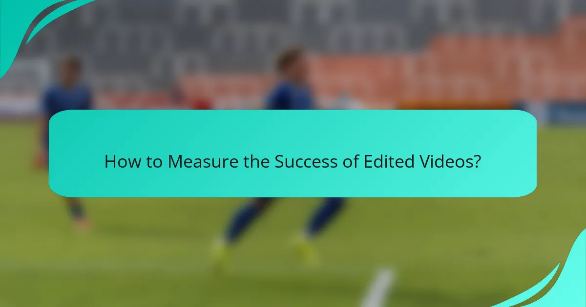 How to Measure the Success of Edited Videos?