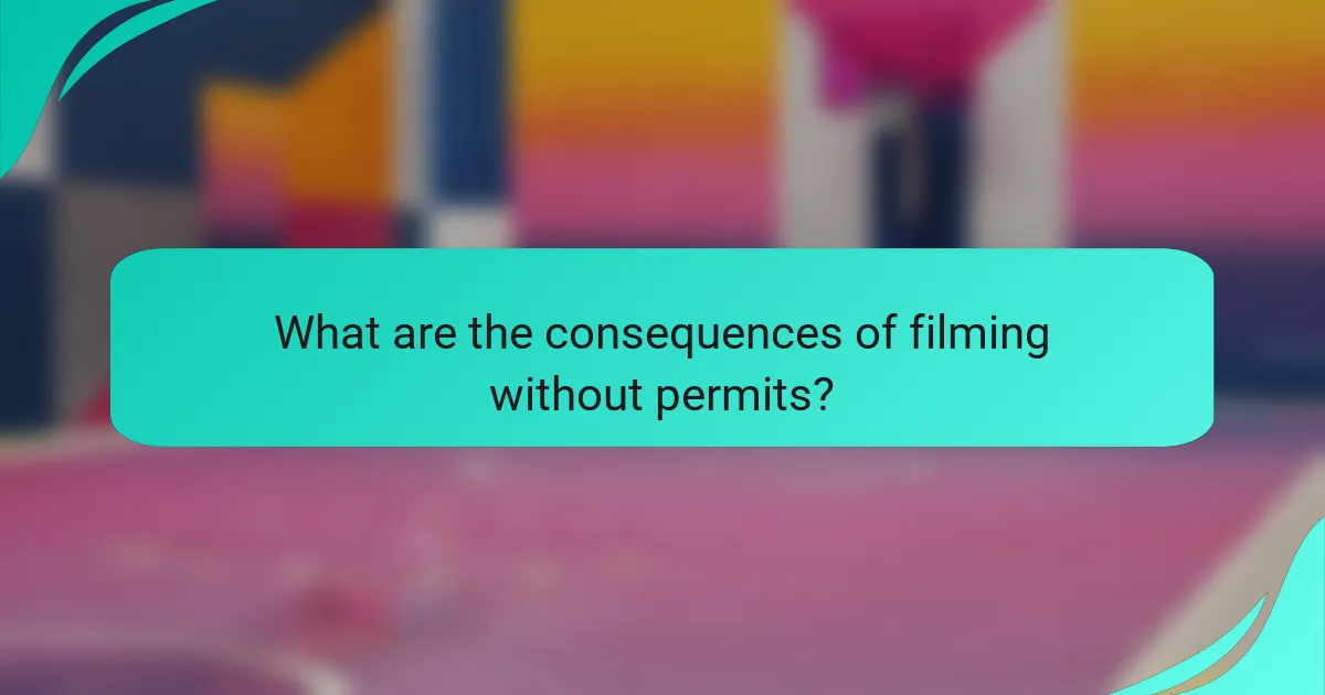 What are the consequences of filming without permits?