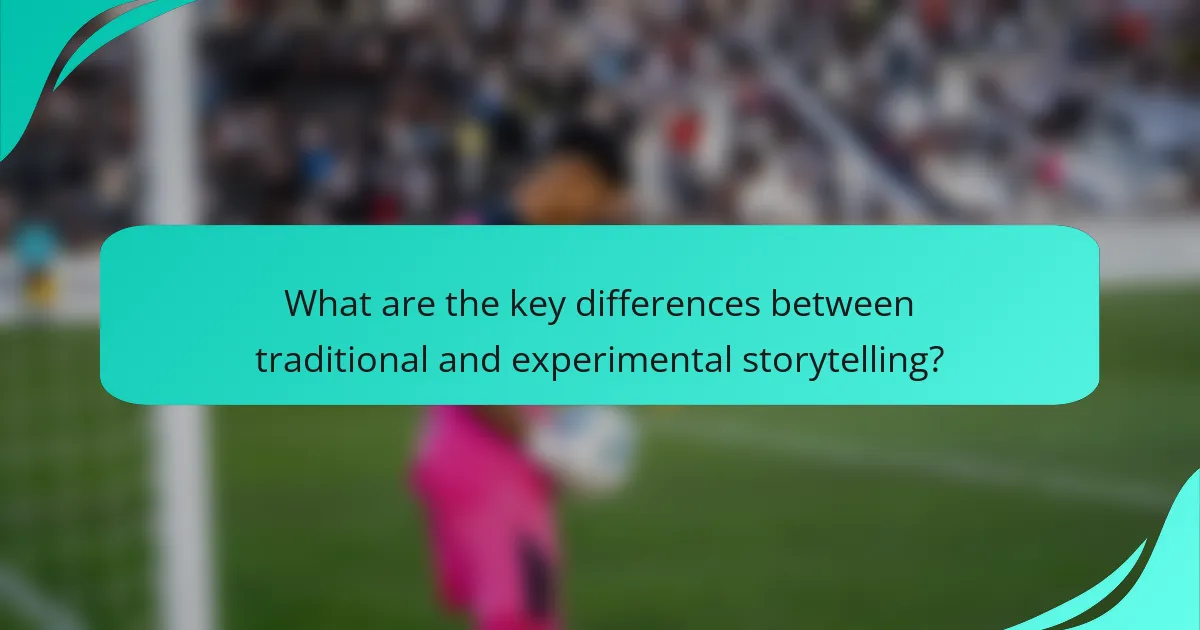 What are the key differences between traditional and experimental storytelling?
