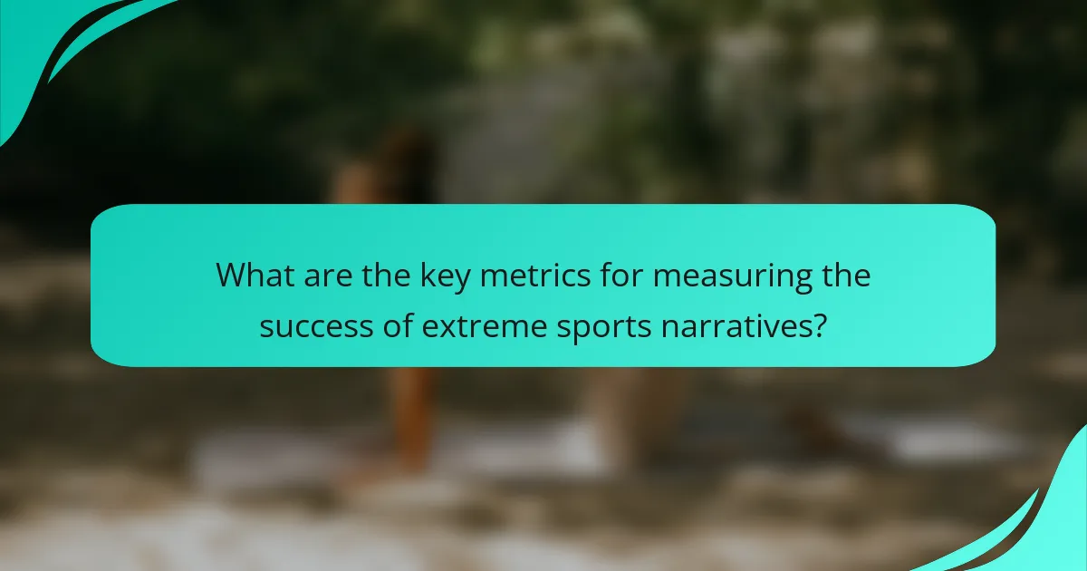 What are the key metrics for measuring the success of extreme sports narratives?